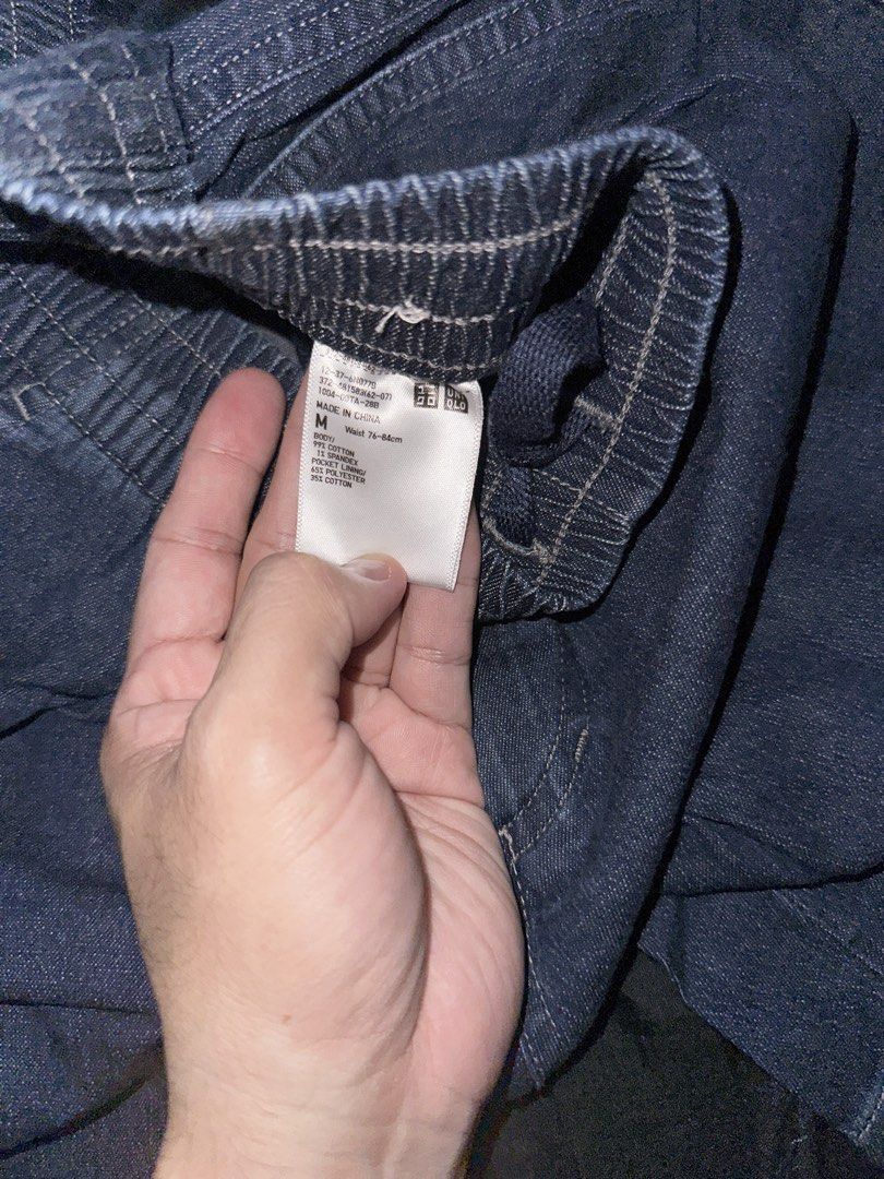 Uniqlo Denim easy Shorts Size M (Category: Shorts) located in Manila. Submitted by nick64251- (Listing ID 1463718033, Image 2). Description: - Uniqlo Denim Shorts - Size: Medium (M) - Color: Dark Blue Wash - Features: Comfortable elastic waistband - Style: Perfect for casual wear, easily pairs with t-shirts and tops Slightly used / In prestine condition Price negotiable MEET UP: Puregold Taytay Floodway Ship at buyers expense.