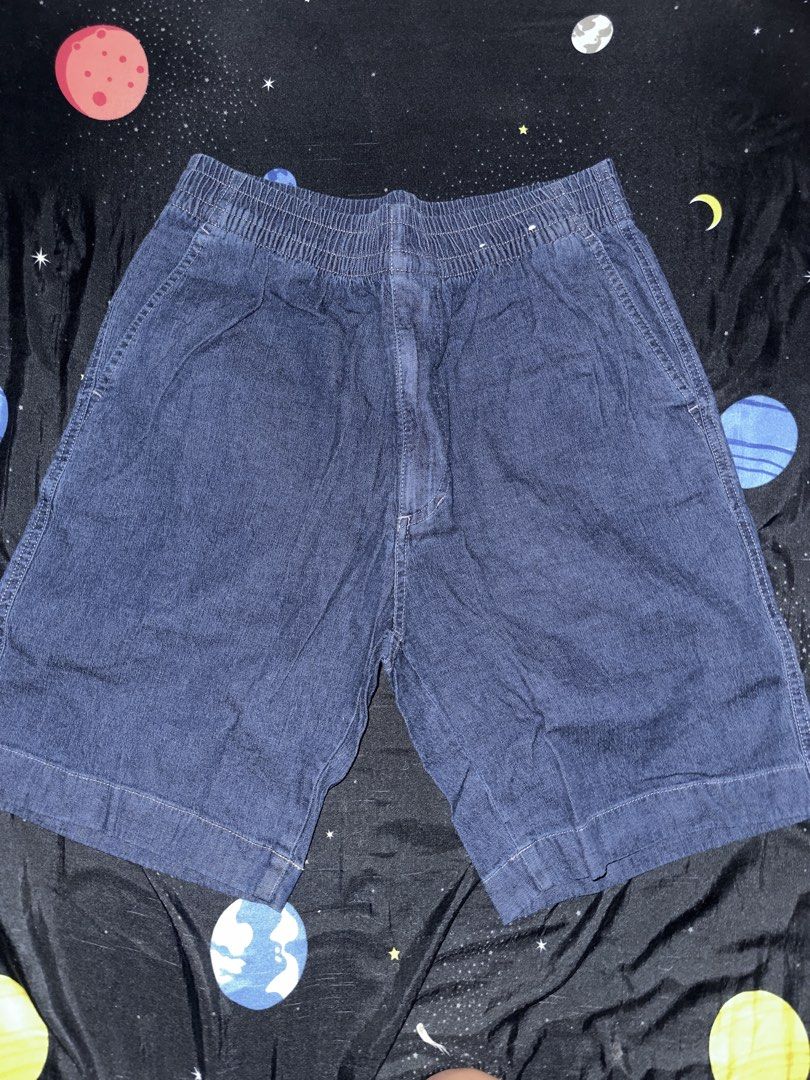 Uniqlo Denim easy Shorts Size M (Category: Shorts) located in Manila. Submitted by nick64251- (Listing ID 1463718033, Image 1). Description: - Uniqlo Denim Shorts - Size: Medium (M) - Color: Dark Blue Wash - Features: Comfortable elastic waistband - Style: Perfect for casual wear, easily pairs with t-shirts and tops Slightly used / In prestine condition Price negotiable MEET UP: Puregold Taytay Floodway Ship at buyers expense.