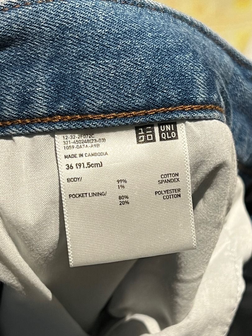 Uniqlo Light Blue Jeans | Size 36 (Category: Jeans) located in Caloocan City. Submitted by gabekristof (Listing ID 1463592590, Image 3). Description: Light blue denim with front and back pockets. Size: 36 (91.5 cm) (as labelled). Pre-loved and in good condition. No tears or stains. Price is fixed. Delivery via LBC, J&T or Lalamove. Meetup near DLSU along Taft Avenue can be arranged..