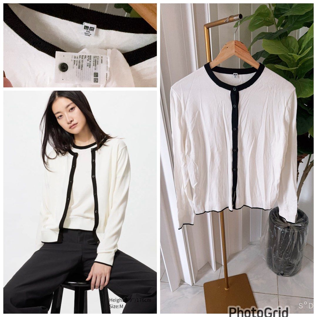 Uniqlo White Cardigan (Category: Coats, Jackets and Outerwear) located in Cabanatuan. Submitted by boutiquelouise (Listing ID 1463664200, Image 1). Description: B-22 L-23.