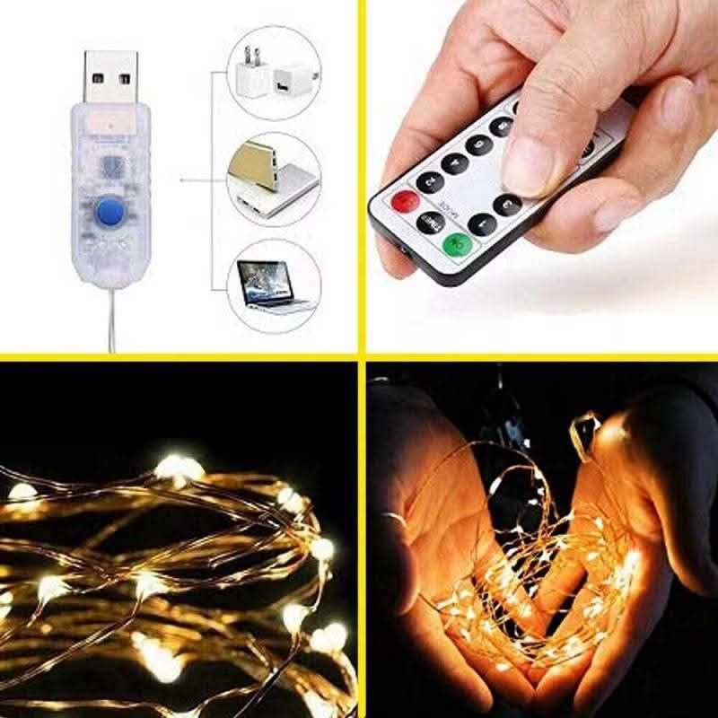 USB LED String Lights with Remote - Warm White/Multicolor (Category: Lighting) located in Manila. Submitted by iliasjen3082126 (Listing ID 1463676629, Image 2). Description: - USB-powered LED string lights for easy setup. - Comes with a convenient remote control. - Available in warm white or vibrant multicolor. - Features multiple lighting modes to set the mood. - Includes a timer function for automatic operation. - Ideal for home decor, gardens,