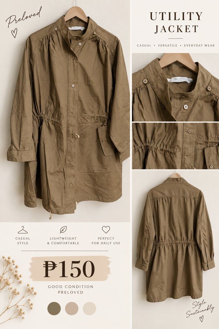 Utility Jacket (Category: Coats, Jackets and Outerwear) located in Muntinlupa City. Submitted by cocofinds023 (Listing ID 1463622438, Image 1). Description: .