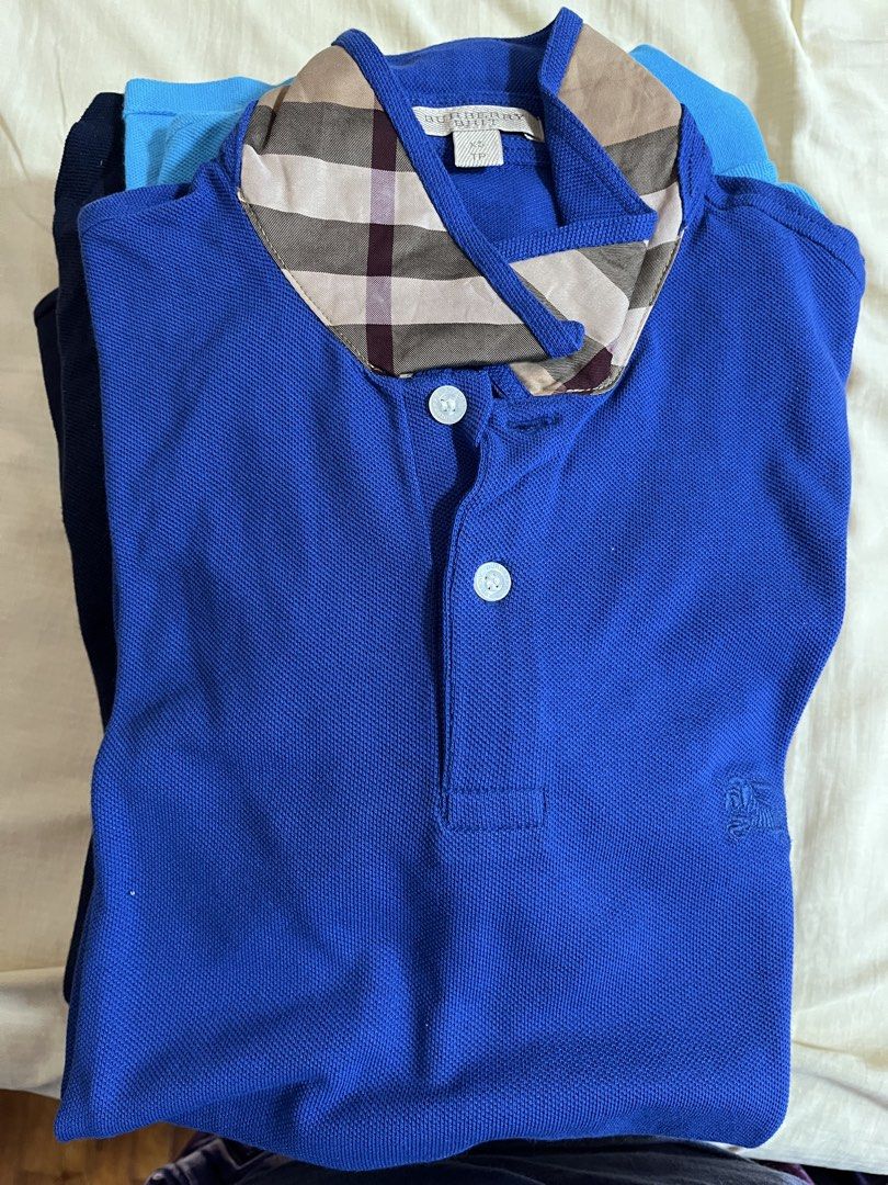 Various branded polo shirts TAKE ALL THREE! (Category: Tshirts & Polo Shirts ) located in Quezon City. Submitted by pao198 (Listing ID 1463741108, Image 2). Description: - Bundle of three polo shirts TAKE ALL THREE! - Includes: Burberry Brit polo shirt (Size XS) - Includes: Polo by Ralph Lauren custom fit polo shirt (Size S) - Includes: Giordano Junior polo shirt (Size 155, fits 12-13 years) - Ideal for casual everyday wear.