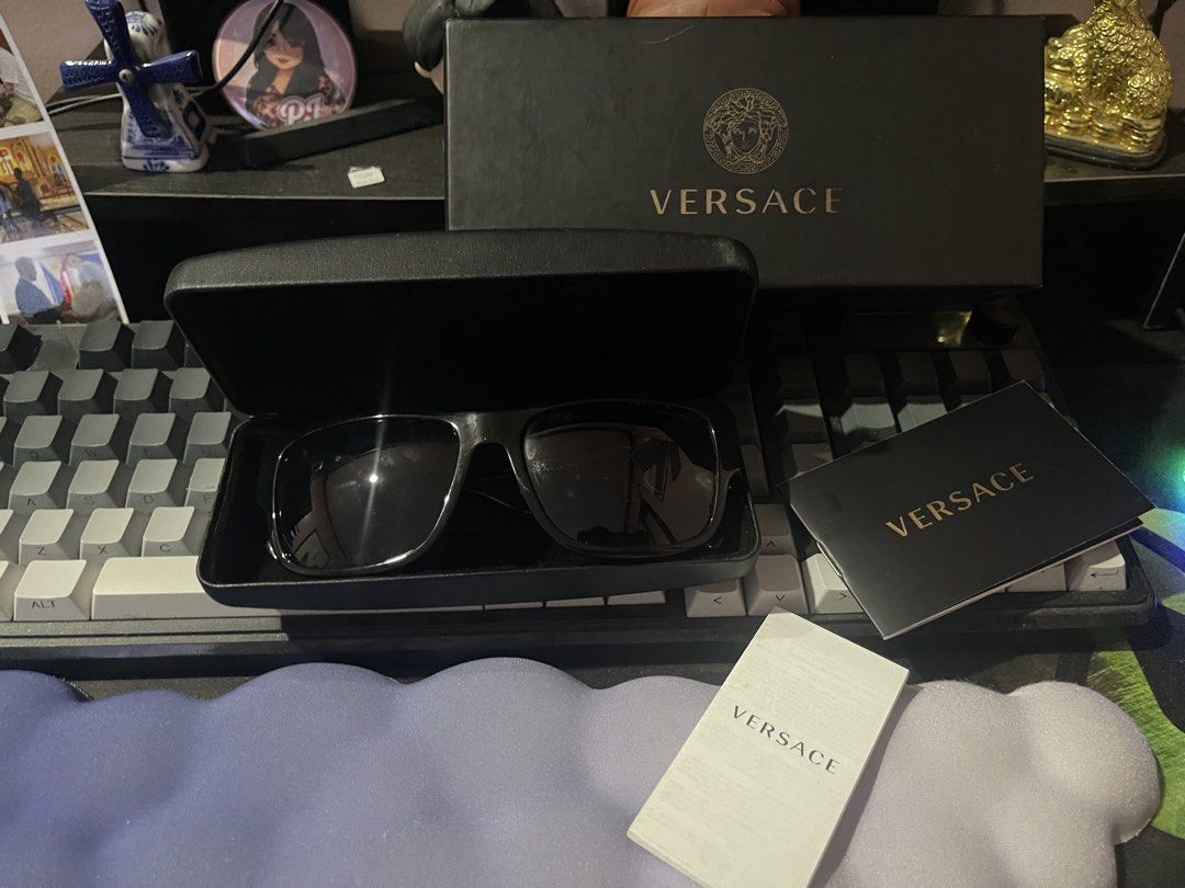 Versace VE4369 Men’s Sunglasses (Category: Luxury Accessories) located in Zamboanga. Submitted by pjwastaken (Listing ID 1463587627, Image 2). Description: Authentic Versace VE4369 Men’s Sunglasses Used twice only. Made in Italy. Complete with Versace paper, case and box. Bought in Australia. No issue. .