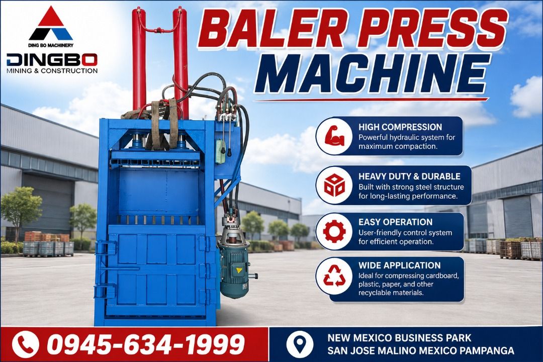 VERTICAL BALER PRESS MACHINE( AVAILABLES STOCK) (Category: Industrial Equipment) located in Mexico. Submitted by andreidingb02024 (Listing ID 1463630460, Image 1). Description: 🚨 **VERTICAL BALER PRESS MACHINE!** 🚨 Boost your recycling and waste-management operation with this **heavy-duty Vertical Baler Press Machine**! 💪 Designed for efficient compression of **cardboard, paper, plastic, packaging materials, and other recyclable waste**, this 