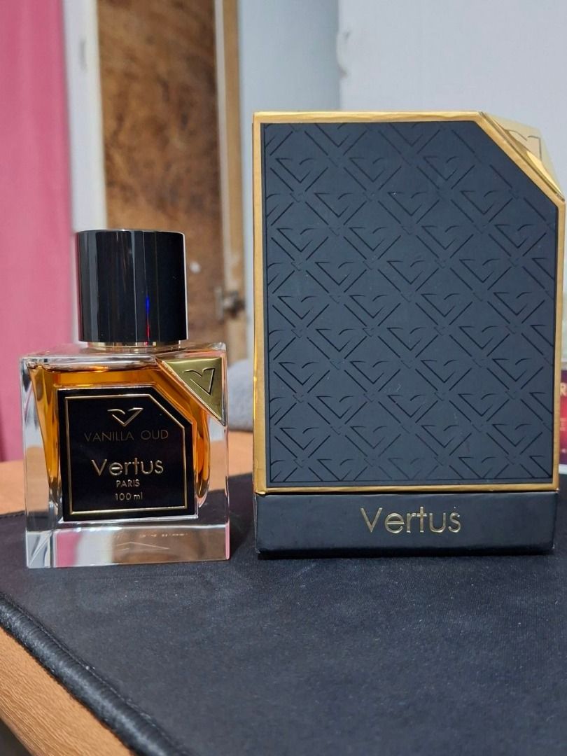 Vertus Vanilla Oud (Category: Fragrance & Deodorants) located in Indang. Submitted by exklybr (Listing ID 1463720965, Image 1). Description: Vanilla Oud by Vertus is a Oriental Woody fragrance for women and men. Vanilla Oud was launched in 2015. Top notes are Saffron, Apple, Rhubarb and Bergamot; middle notes are Cashmere Wood, Rose, Jasmine, Violet and Cyclamen; base notes are Vanilla, Agarwood (Oud), Caramel, Tonka Bean, Sandalwood, Guaiac Wood