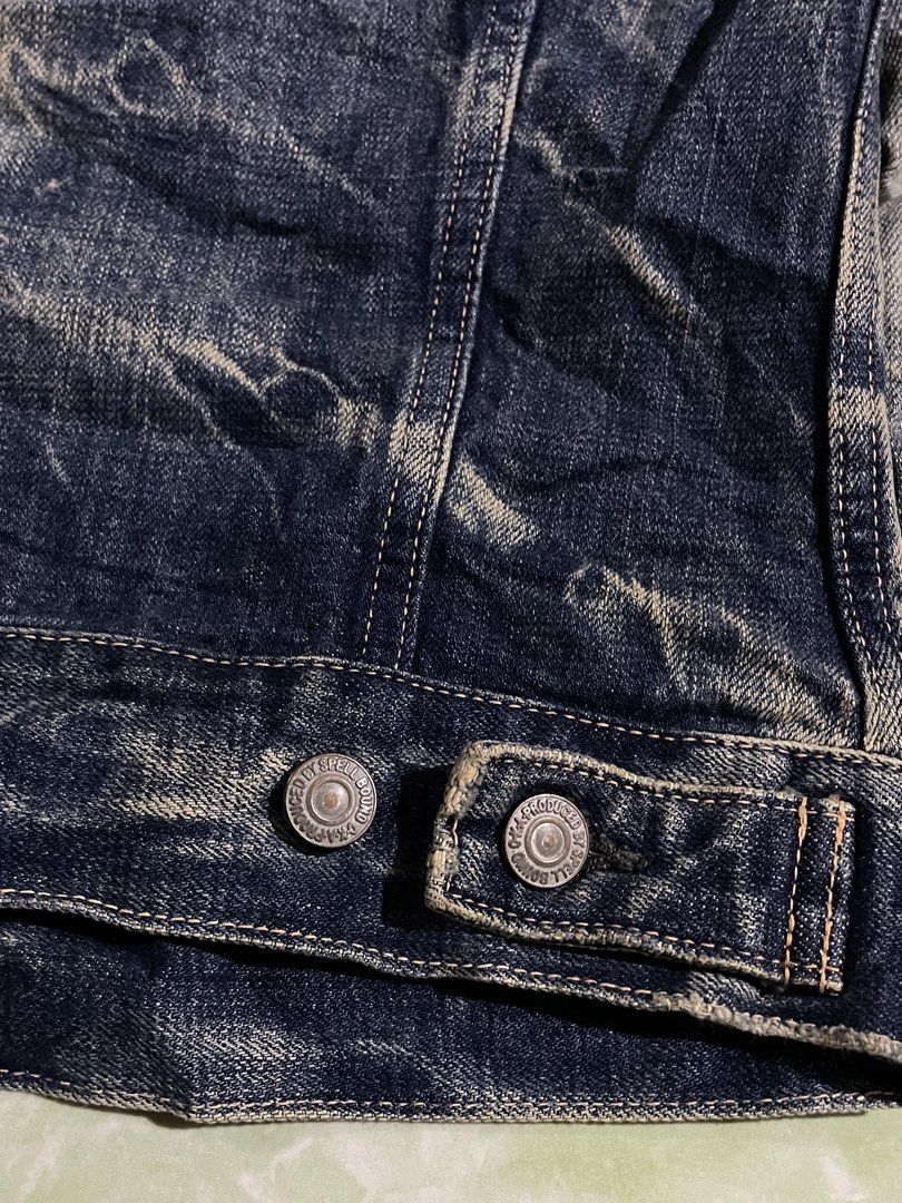 VINTAGE 90’s SPELL BOUND JAPAN DENIM JACKET (Category: Coats, Jackets and Outerwear) located in Cagayan de Oro. Submitted by patrickjam03829 (Listing ID 1463691955, Image 3). Description: width 20.5 length25 good condition .