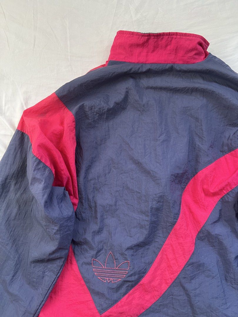 Vintage Adidas Windbreaker (Category: Coats, Jackets and Outerwear) located in Talisay. Submitted by maxiesgarments (Listing ID 1463640567, Image 3). Description: - Vintage Adidas track jacket - Lightweight material, ideal for layering - Full zip closure - Versatile for casual wear or sports.