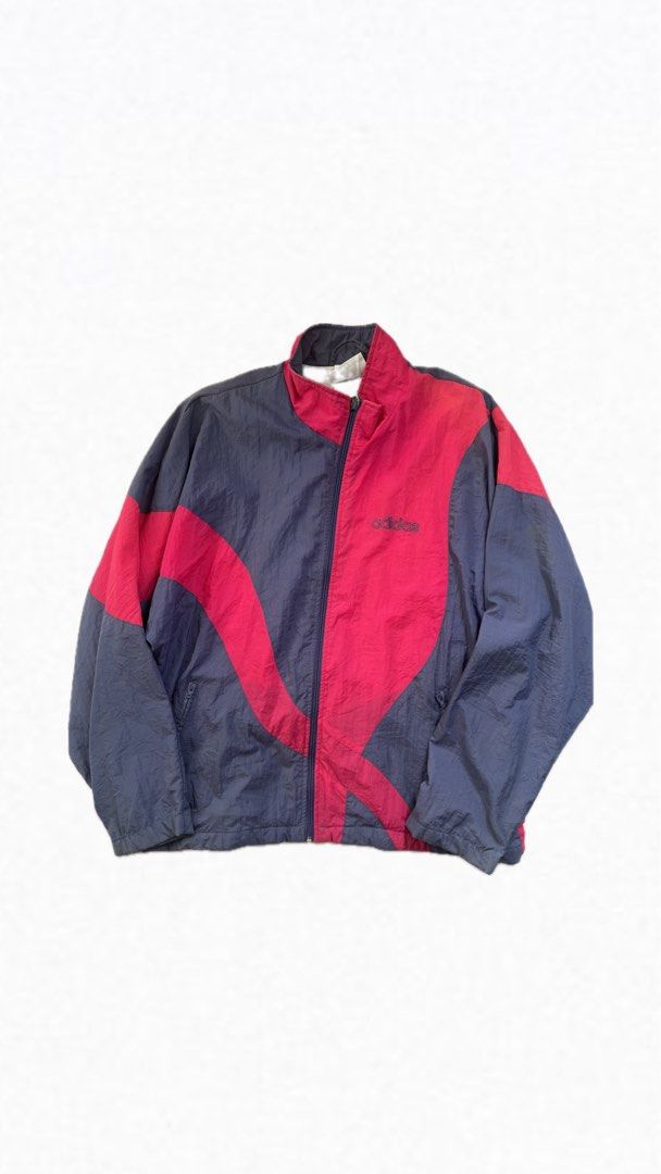 Vintage Adidas Windbreaker (Category: Coats, Jackets and Outerwear) located in Talisay. Submitted by maxiesgarments (Listing ID 1463640567, Image 1). Description: - Vintage Adidas track jacket - Lightweight material, ideal for layering - Full zip closure - Versatile for casual wear or sports.