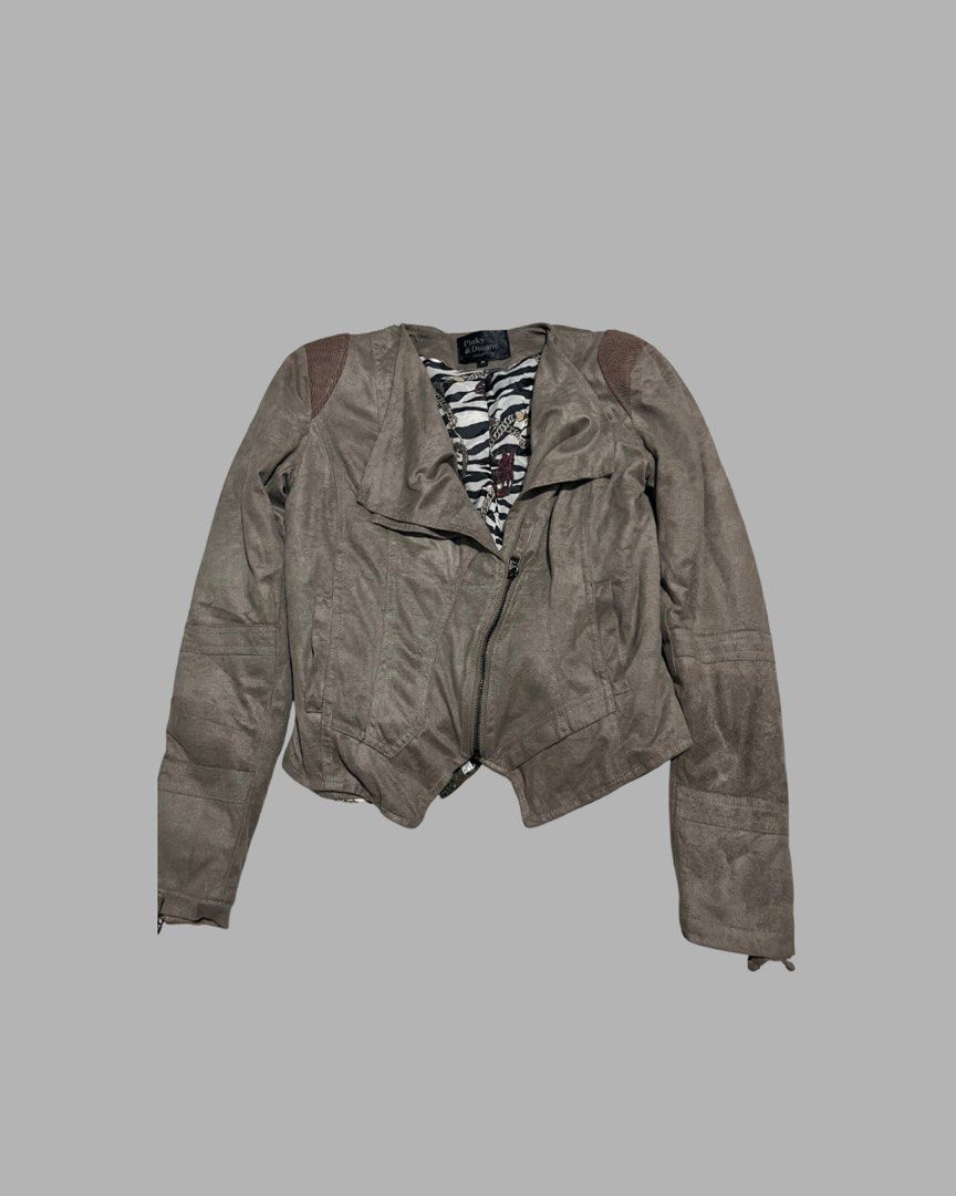 Vintage Biker Rider Zipper Brown Jacket (Category: Coats, Jackets and Outerwear) located in Bulacan. Submitted by _lokaa (Listing ID 1463564704, Image 1). Description: no flaws xs to med.