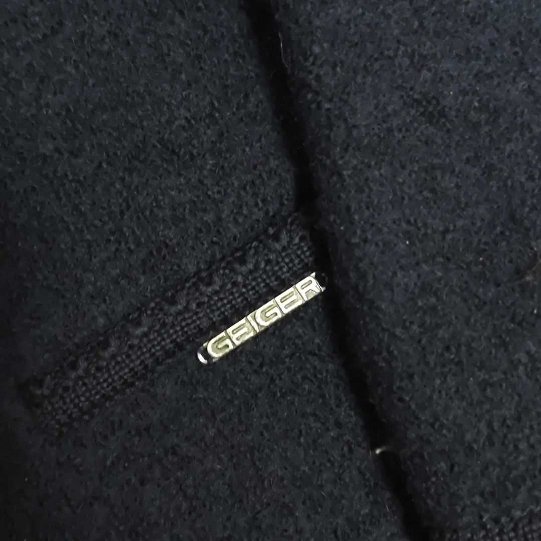 Vintage Geiger 100% Wool Cardigan (Category: Coats, Jackets and Outerwear) located in Tanay. Submitted by polothriftedit (Listing ID 1463606128, Image 3). Description: Issue: two small holes sa may sleeve Still in excellent condition Color rate: 10/10 Complete buttons No loose stitches, no distressing dimes: width: 20" length: 24" no return, no exchange, no refund [ pwede tumawad kahit walang kasalanan ].