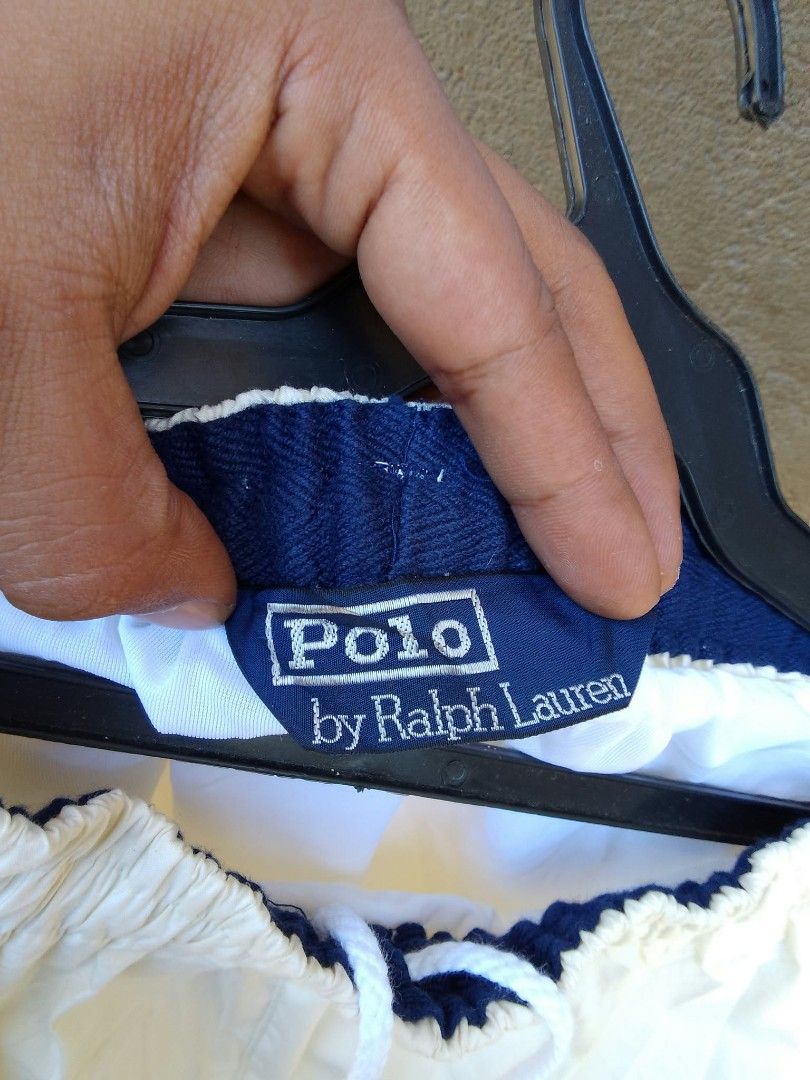 Vintage Polo RL short Small PONY (Category: Shorts) located in Manila. Submitted by triftedrhos (Listing ID 1463669169, Image 3). Description: vintage Polo RL short (Dirty White ) with small pony (Embroidered) size large on tag 28-32w 16.5L just need wash fresh from bale.