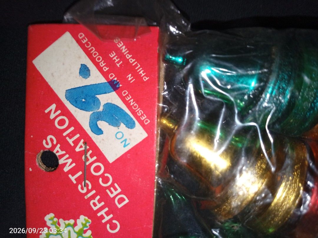 Vintage Small size Christmas Bell Decorations (Category: Vintage Collectibles) located in Davao. Submitted by banana.pancake (Listing ID 1463657489, Image 2). Description: Small size Christmas Bell, old but brand new..