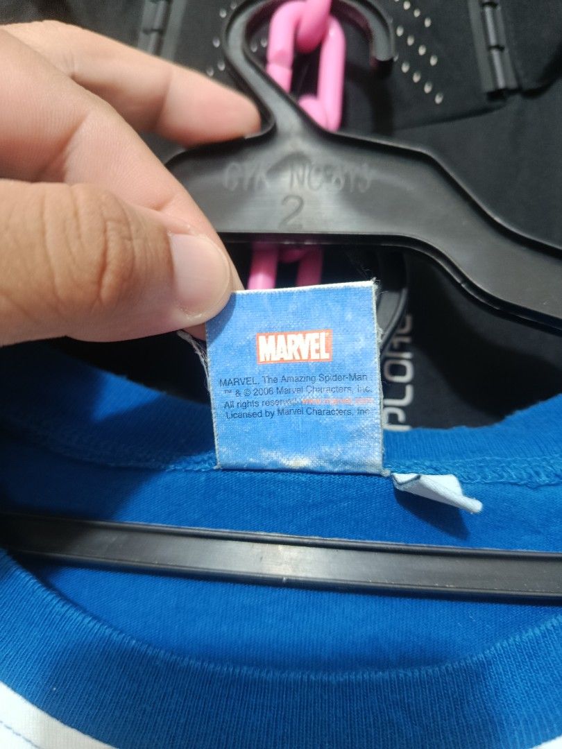 Vintage spider man shirt (Category: Activewear) located in Iloilo. Submitted by _lemornosnas02 (Listing ID 1463632149, Image 3). Description: marvel the amazing spiderman tee size 10 dimes 18x19 location iloilo plus ship via lbc.