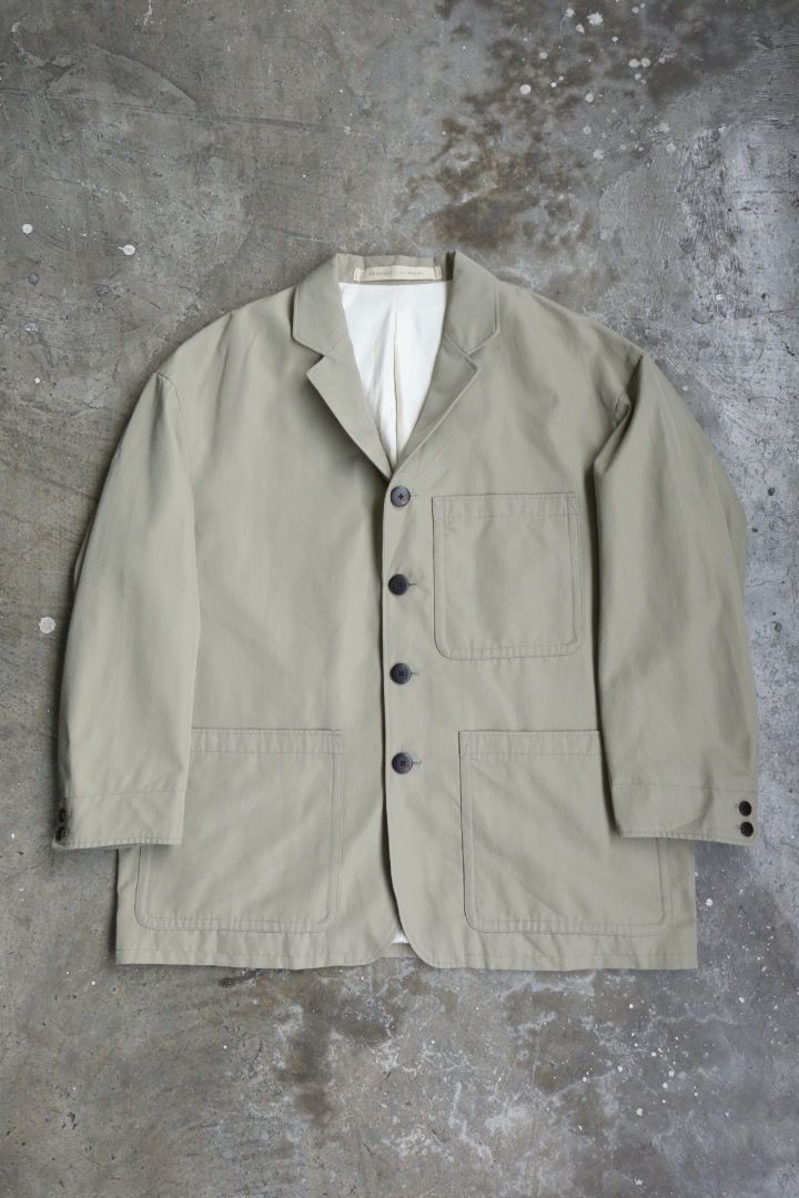 Visvim - S/S 24 - Railwood JKT (Category: Coats, Jackets and Outerwear) located in Manila. Submitted by graymatter_ (Listing ID 1463654405, Image 1). Description: Visvim - S/S 24 - Railwood JKT Tagged Size: 3 Condition: 9.5/10 Material: 83% Wool, 17% Linen Lining: 100% Cotton Made in: Japan Dimensions Length: 30.5 Width: 24.5 Shoulder: 23 Sleeve: 21.