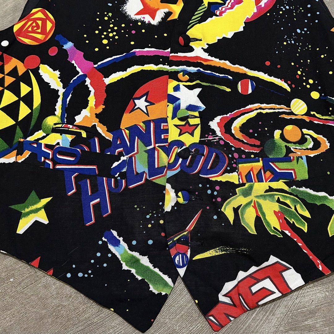 Vtg. 90s Planet Hollywood Vest (Category: Vests) located in Dinalupihan. Submitted by brokencasket (Listing ID 1463663370, Image 3). Description: Vtg. 90s Planet Hollywood Vest Size S on tag. Measurements on photo. .