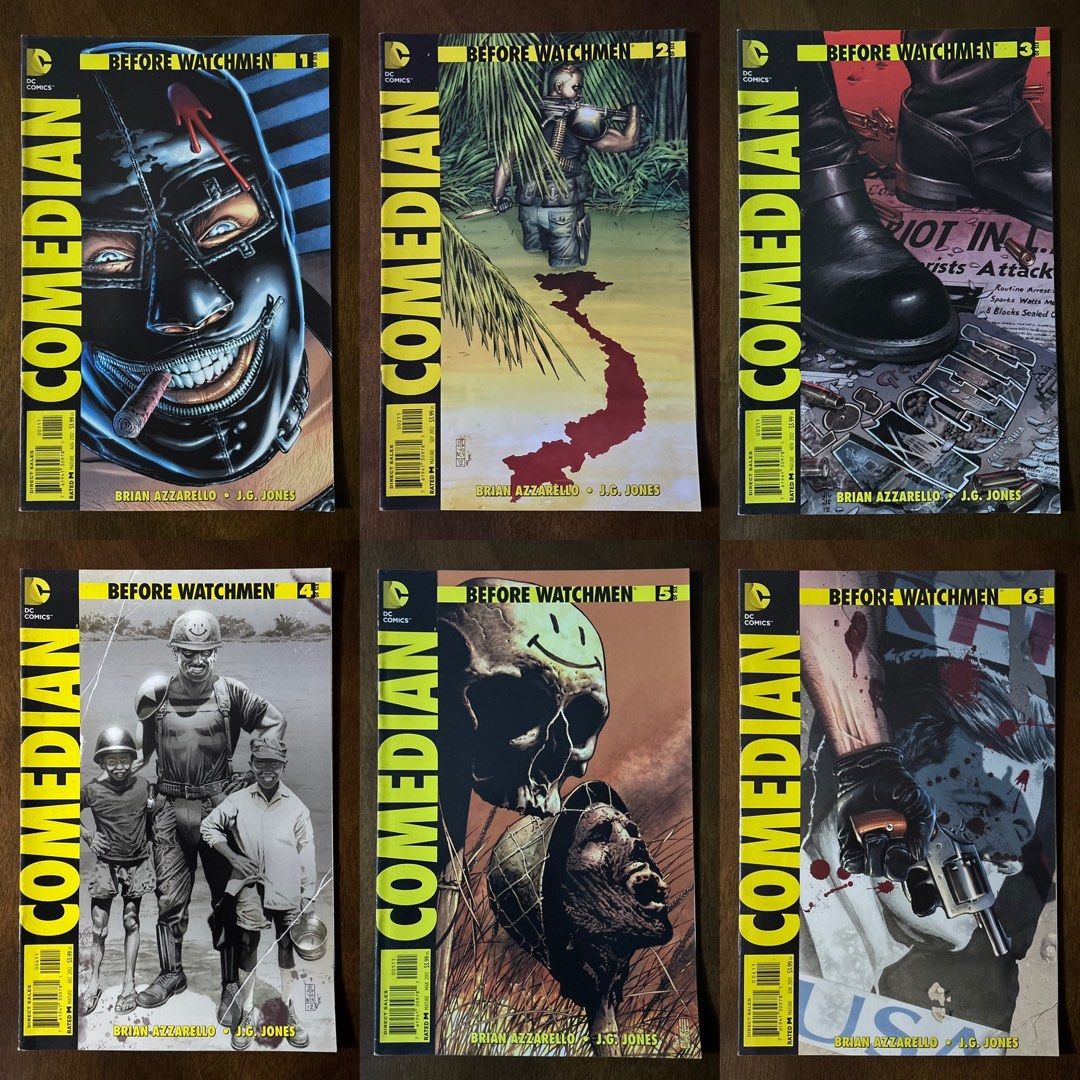 Before Watchmen Comics (Category: Comics & Manga) located in Muntinlupa City. Submitted by toychestmnl (Listing ID 1463704512, Image 1). Description: • Watchmen: Comedian 1-6 - P1,200 • Watchmen: Minutemen 2-6 - P1,000 • Watchmen: Nite Owl 1-4 - P1,000 • Watchmen: Rorschach 1-4 - P1,000 • Watchmen: Dr. Manhattan 1 & 2 - P700 • Watchmen: Moloch 1-2 - P500 • Watchmen: Silk Spectre 2 & 4 - P500 • Watchmen: Dollar Bill 1 - P200 • Watchmen: Ozymandias