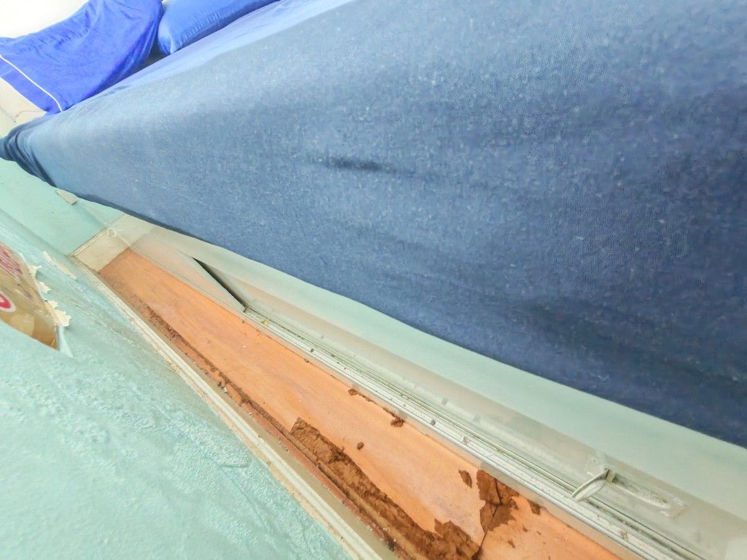 Bed Frame with Foam Mattress (Double/Full) (Category: Bed Frames & Mattresses) located in Binan City. Submitted by sebzsebastian (Listing ID 1463660491, Image 3). Description: Double bed with single pull-out bed and built-in storage on one side. ​Includes: ​Double bed frame (heavy mahogany wood) ​Double foam mattress ​Pull-out single trundle bed (no mattress included) ​Dimensions: ​Length: 210 cm ​Width: 145 cm ​Height: 40 cm ​Notes: ​Frame needs