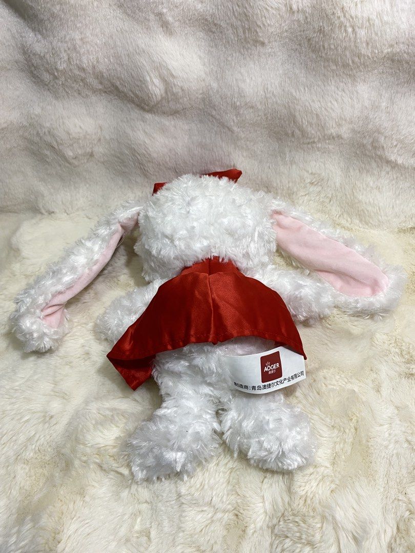 White bunny in red dress plush (Category: Plushies & Soft Toys) located in Kalibo. Submitted by ollie_stuffshop (Listing ID 1463560818, Image 2). Description: 45cm x 22cm Before you send your inquiries: ❗️Last Price is already posted ❗️Manage your expectations, WYSIWYG ❗️May need washing ❗️Dropoff is every Wednesday & Sunday.