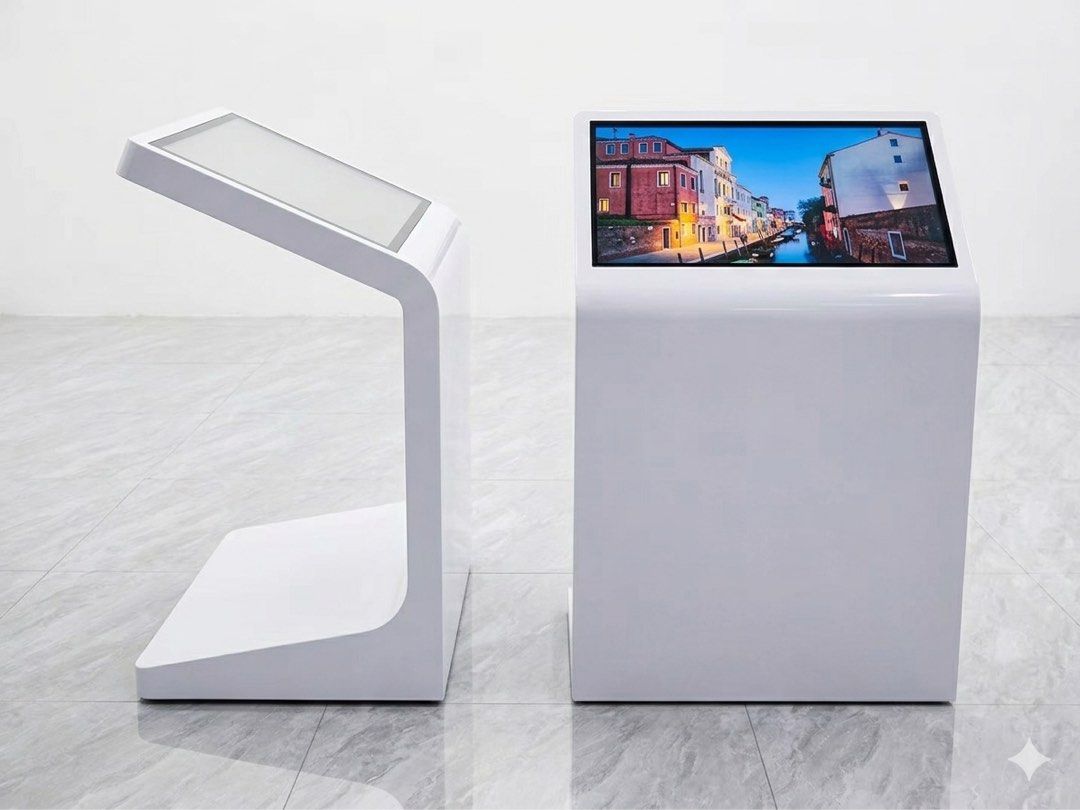 White Interactive Touchscreen Kiosk Display Stand (Category: Office & Business Technology) located in Manila. Submitted by kitsincph (Listing ID 1463696681, Image 1). Description: - Modern white interactive touchscreen kiosk - Perfect for digital signage and information displays - Sleek design complements any office or retail space - Multiple units available - Suitable for events or permanent installations - Contact us for more details - 32”-65” 