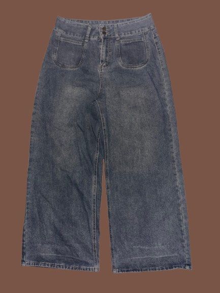 Wide Leg Denim Jeans (Category: Jeans) located in Dagupan City. Submitted by shanadongsb (Listing ID 1463687750, Image 1). Description: - Relaxed fit wide leg denim jeans - Classic blue wash - Two large front pockets - Slightly frayed hem - Ideal for a casual, comfortable style.