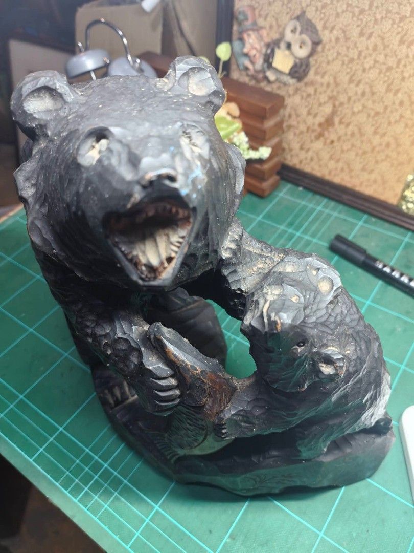 Wooden Bear Figure Sculpture (Category: Other Home Decor) located in Cebu City. Submitted by dudes_villanueva (Listing ID 1463604411, Image 2). Description: Wooden Bear Figure Sculpture In good condition - see all pics for condition. Size: L10in x W5in x H10in.