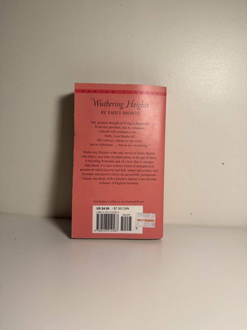 Wuthering Heights by Emily Bronte (Category: Storybooks) located in Manila. Submitted by pepnoq (Listing ID 1463710231, Image 3). Description: Pages are browning.
