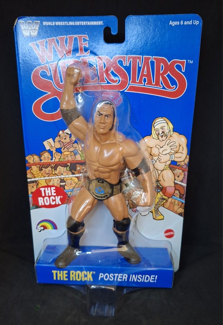 WWE LJN The Rock (Category: Figurines & Statues) located in San Juan City. Submitted by ged06 (Listing ID 1463573191, Image 1). Description: Title: WWE Action Figures – Mattel | Brand New, Unopened | PRICE FIXED Description: Brand new and unopened WWE Action Figures for sale! All figures are complete with accessories. Please note that while the items are in brand new condition, there may be minor cosmetic imperfections on the packaging. If you're
