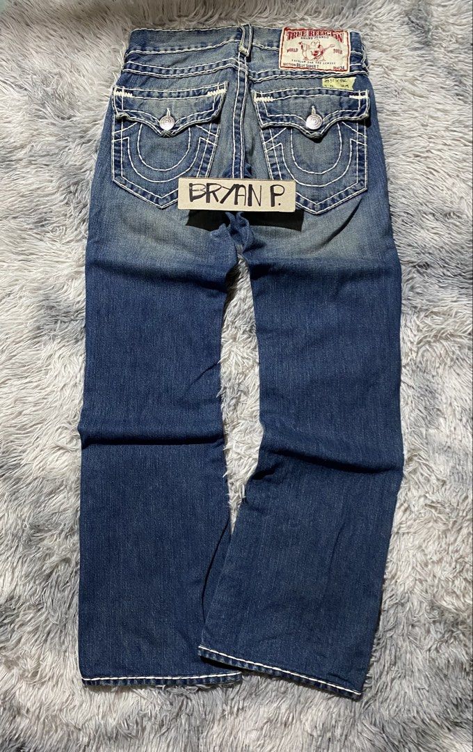 Y2k TRUE RELIGION BILLY SUPER T JEANS (Category: Jeans) located in Cagayan de Oro. Submitted by thriftchubs (Listing ID 1463584757, Image 2). Description: 29 ON TAG 31 ACTUAL TAPE 43 LENGTH 12 THIGH 9 LEG OP EXCELLENT CONDI AUTHENTIC PHOTO MAY VARY DUE TO LIGHTING +SF.