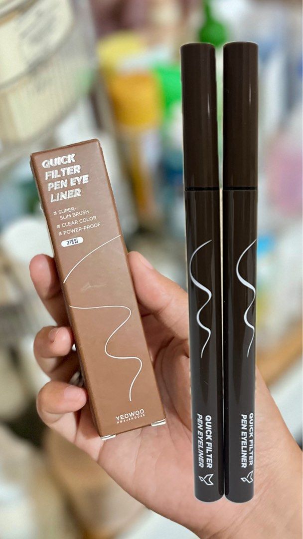 YEOWOO QUICK FILTER PEN EYE LINER (Category: Makeup) located in Bacolod City. Submitted by vintage_vogue6100 (Listing ID 1463703413, Image 1). Description: - YEOWOO Quick Filter Pen Eye Liners - Super slim brush for precise application - Clear color - Power-proof formula for long-lasting wear - Achieve a sharp, defined look.