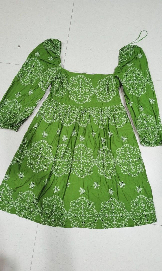 Zara embroidery playwork dress (Category: Dresses) located in Batangas. Submitted by micaelaul (Listing ID 1463673903, Image 3). Description: Xs on tag keri up to med.