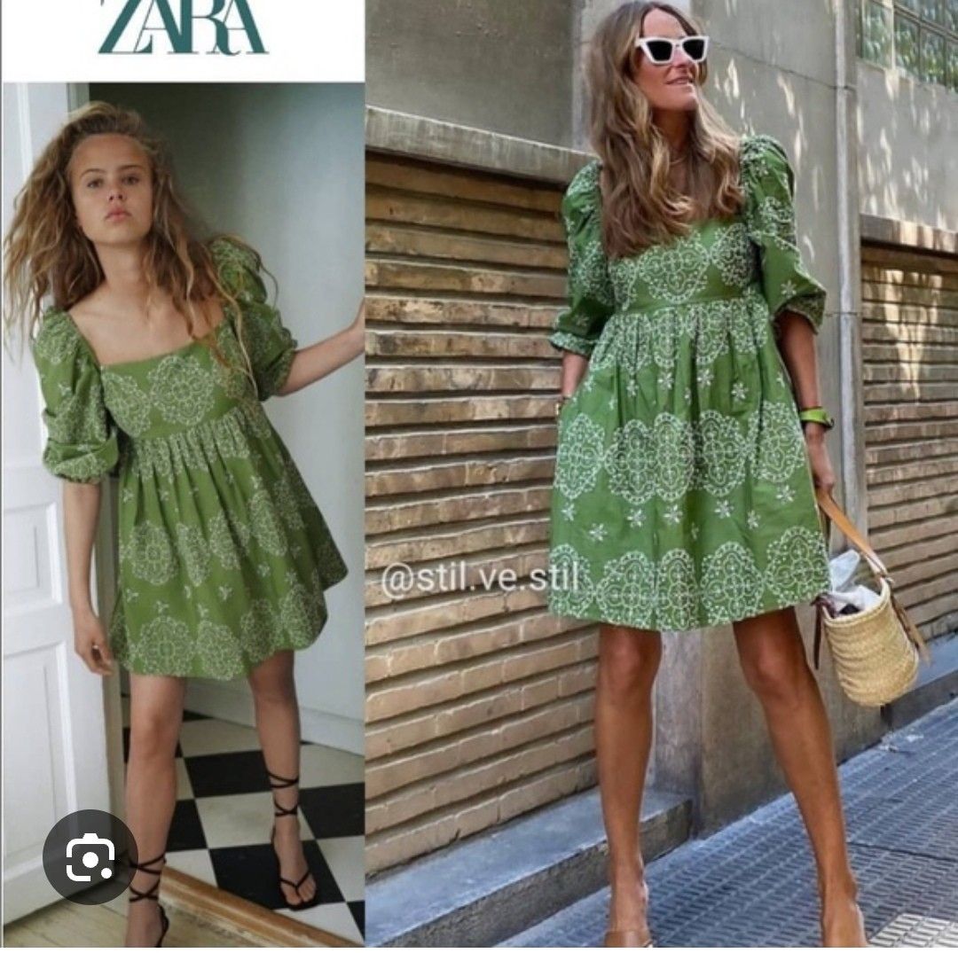 Zara embroidery playwork dress (Category: Dresses) located in Batangas. Submitted by micaelaul (Listing ID 1463673903, Image 2). Description: Xs on tag keri up to med.