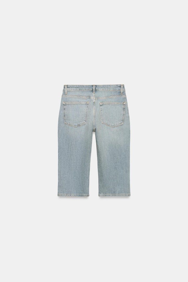 Zara Knee Length Denim Capri Pants Trouser (Category: Other Bottoms) located in Taguig. Submitted by madeasoncloset (Listing ID 1463665670, Image 2). Description: Size M Or 38 EUR Bought 1995 during sale Original Price 2595 .