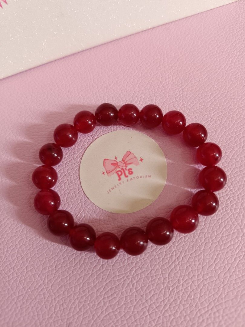 10MM Real Ruby bracelet (Category: Bracelets) located in General Mariano Alvarez. Submitted by plsjewelryemporium (Listing ID 1448771702, Image 3). Description: 10MM Real Ruby bracelet 16.5CM rich color Php 750 + SF DM❣️.