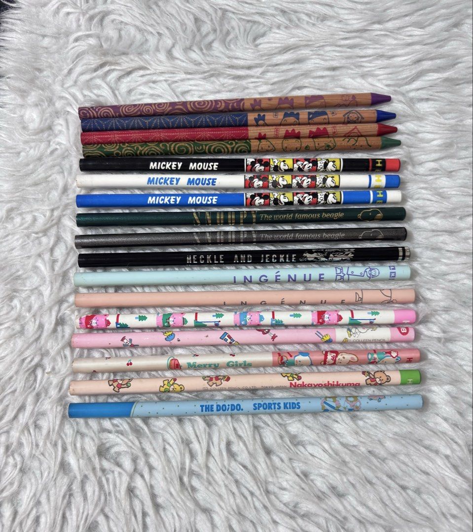17pcs Japan Made Pencils (Category: Stationery & School Supplies) located in Paranaque City. Submitted by dalle_closet (Listing ID 1463803981, Image 1). Description: 17pcs total mostly made in japan check nyo nalang po ung mga brand new pa lahat.