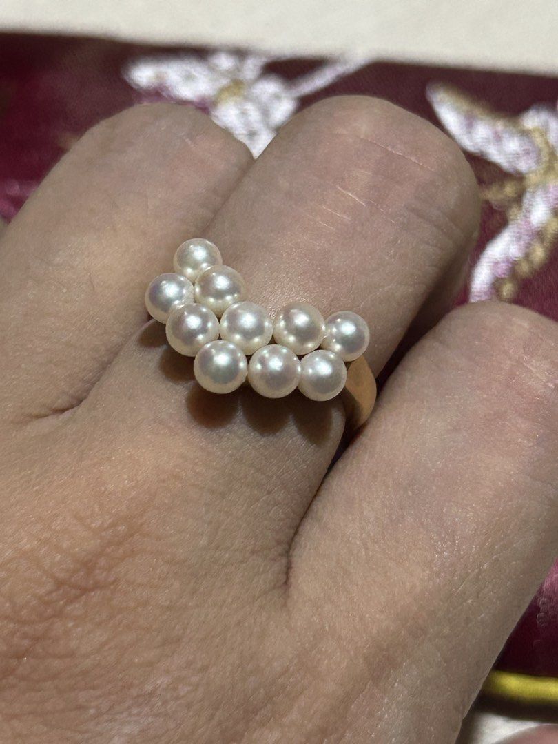 18K Gold Ring with Pearls (Category: Rings) located in Manila. Submitted by minimalist_wannabee (Listing ID 1463924767, Image 1). Description: - Beautiful ring with multiple small pearls - Crafted from 18K gold - 5.5 grams S6.5 - Prouds Jewelry Australia - Unique clustered pearl design - Adds classic elegance to any outfit - Ideal for gifting or personal treat.