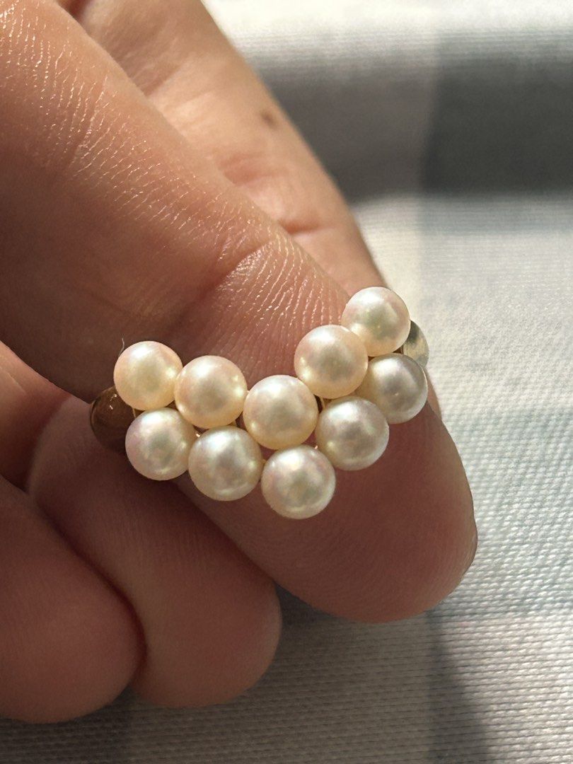 18K Gold Ring with Pearls (Category: Rings) located in Manila. Submitted by minimalist_wannabee (Listing ID 1463924767, Image 2). Description: - Beautiful ring with multiple small pearls - Crafted from 18K gold - 5.5 grams S6.5 - Prouds Jewelry Australia - Unique clustered pearl design - Adds classic elegance to any outfit - Ideal for gifting or personal treat.