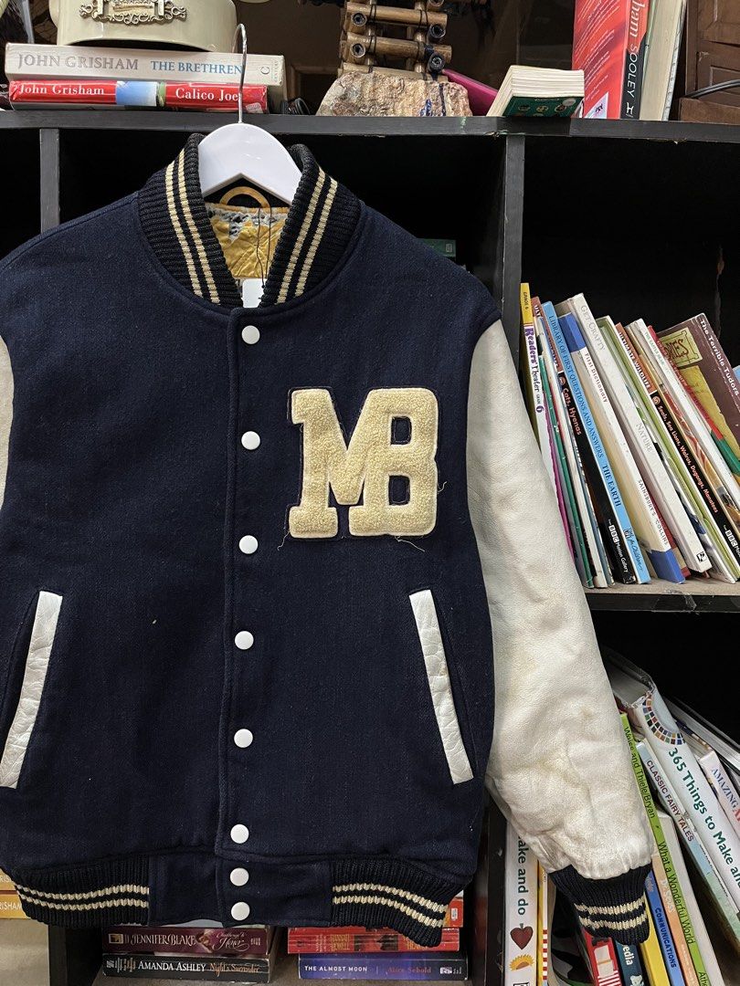 1980s/1990s MacBeth Wool+Leather Letterman Varsity Jacket (Category: Coats, Jackets and Outerwear) located in Baguio. Submitted by feelathome (Listing ID 1463933993, Image 2). Description: 1980s/1990s MacBeth Wool+Leather Letterman Varsity Jacket Tag size: Medium Width: 21 Length: 24 Shoulder: 18 Sleeves: 21 Aged, wearable 2,450php Free nationwide shipping. Read the description and check all photos carefully before buying. If you have any questio