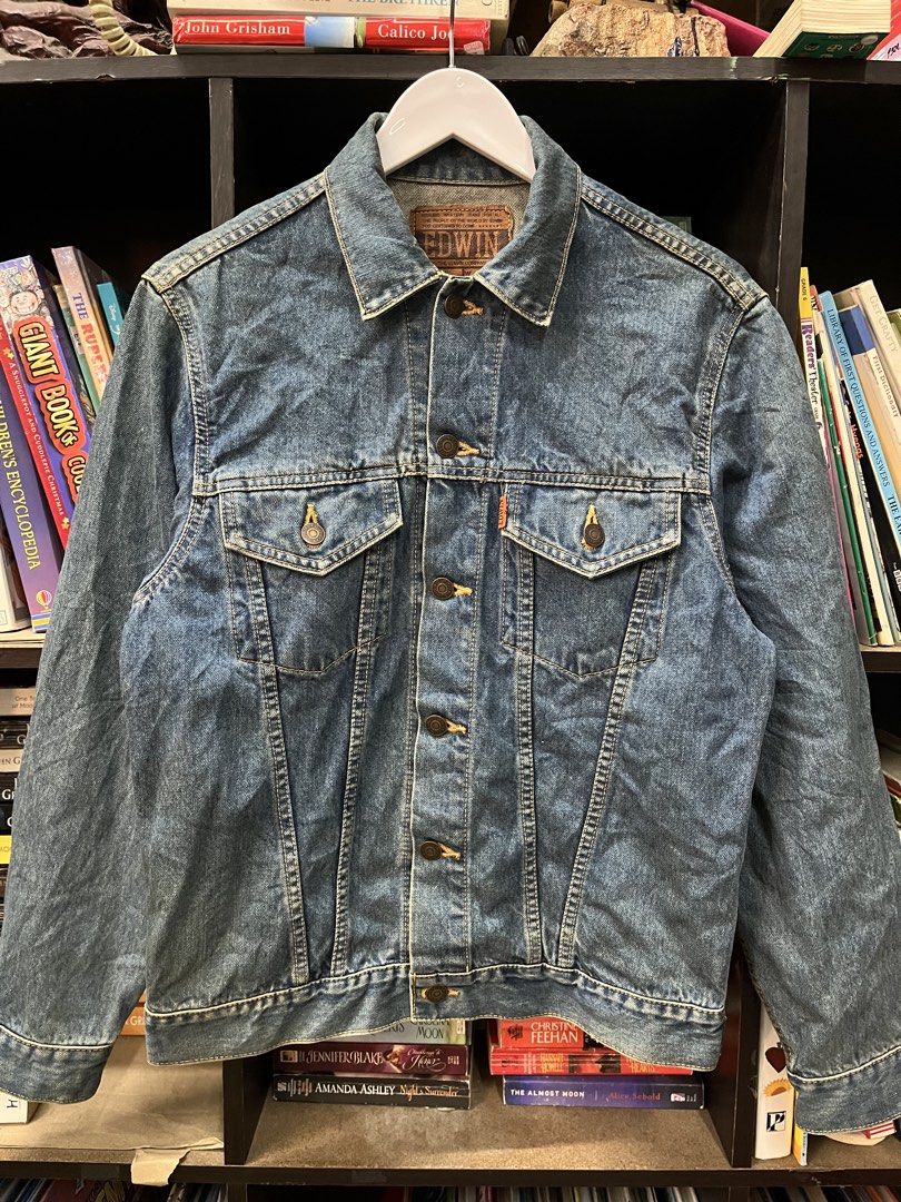 1990s Edwin Type 3 Denim Trucker Jacket (Category: Coats, Jackets and Outerwear) located in Baguio. Submitted by feelathome (Listing ID 1463934375, Image 3). Description: 1990s Edwin Type 3 Denim Trucker Jacket Tag size: Large Width: 20 Length: 25 Shoulder: 17 Sleeves: 24 Excellent condition 1,750php Free nationwide shipping. Read the description and check all photos carefully before buying. If you have any questions feel free to ask..