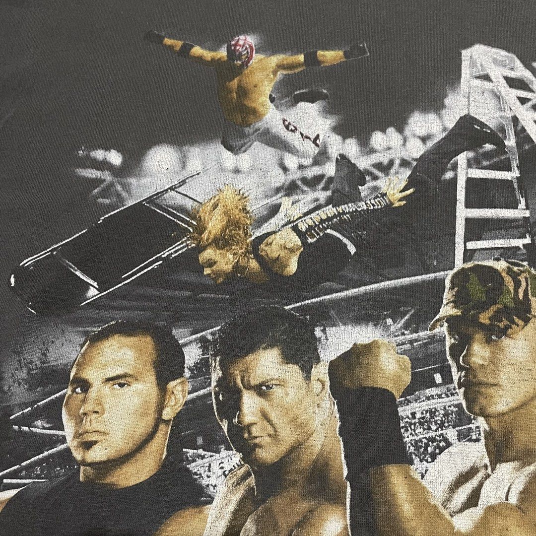 2008 WWE Superstars "Hybrid" Mega Print Tee (Category: Tshirts & Polo Shirts ) located in Bacoor. Submitted by thrift2dough (Listing ID 1463862016, Image 3). Description: 2008 WWE Superstars "Hybrid" Mega Print Tee Size: XL Condition: 9/10 Issue: 2 holes (check 2 last picture) Dimensions Width: 24 in Length: 30 in Price: 2,500 shipped.