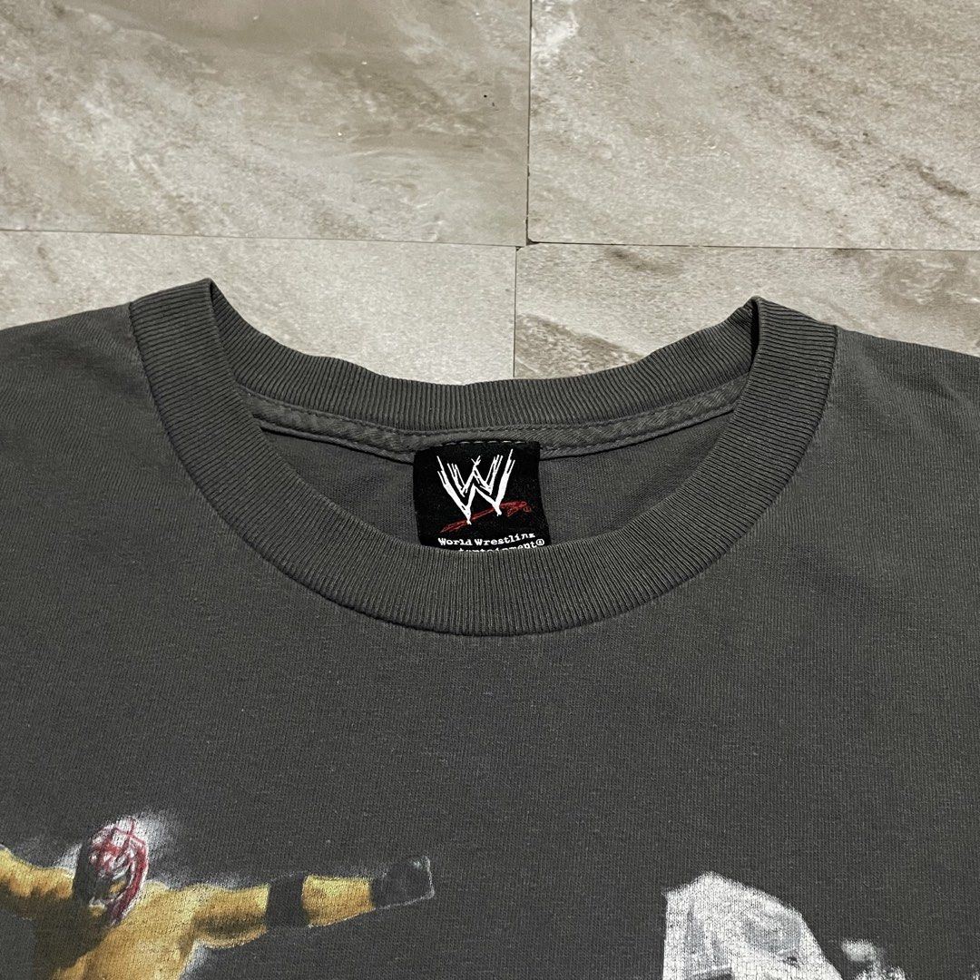 2008 WWE Superstars "Hybrid" Mega Print Tee (Category: Tshirts & Polo Shirts ) located in Bacoor. Submitted by thrift2dough (Listing ID 1463862016, Image 2). Description: 2008 WWE Superstars "Hybrid" Mega Print Tee Size: XL Condition: 9/10 Issue: 2 holes (check 2 last picture) Dimensions Width: 24 in Length: 30 in Price: 2,500 shipped.