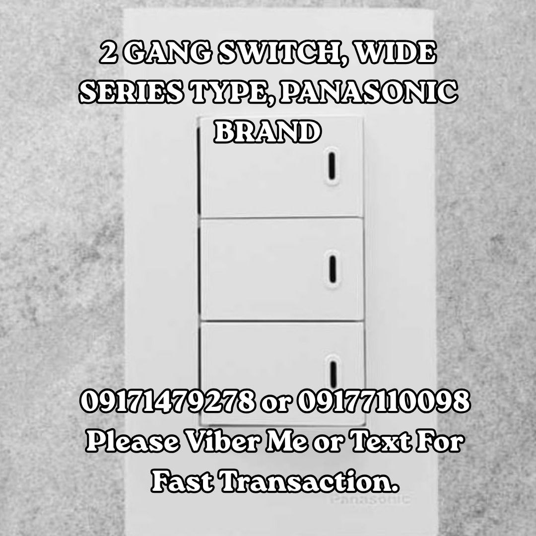 2 GANG SWITCH, WIDE SERIES TYPE, PANASONIC BRAND (Category: Construction Tools & Equipment) located in Manila. Submitted by 09171479278_elsie. (Listing ID 1463806436, Image 1). Description: 2 GANG SWITCH, WIDE SERIES TYPE, PANASONIC BRAND .