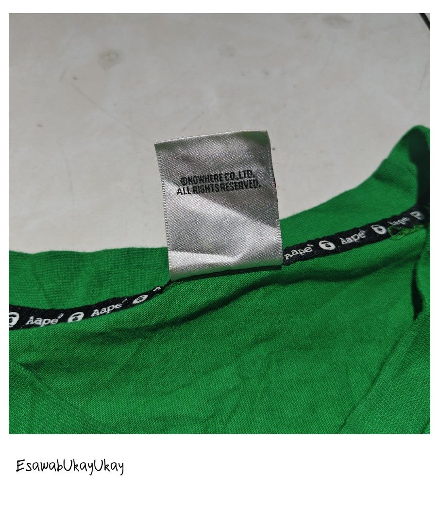 Aape Big Head Shirt (Category: Activewear) located in Lucena. Submitted by esawabthriftshopatbp (Listing ID 1463822954, Image 3). Description: Aape Big Head Shirt Size XL On Tags Width -21 Length-26 Excellent Condition Need Wash.
