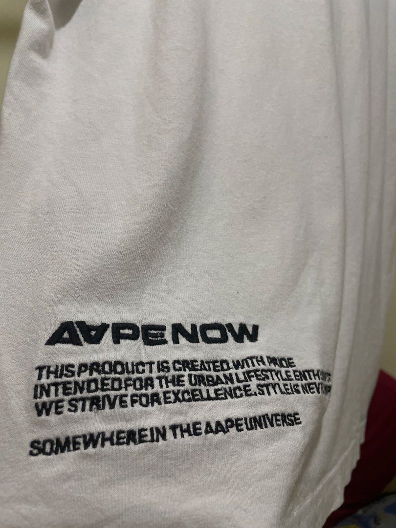 Aape now (AUTHENTIC) (Category: Tshirts & Polo Shirts ) located in Pasig City. Submitted by thriftline.ph (Listing ID 1463765559, Image 3). Description: Aape now - Length : 30 - Width : 23 - Color rate : 9/10 - No Issue 🏷️ 550 + sf.