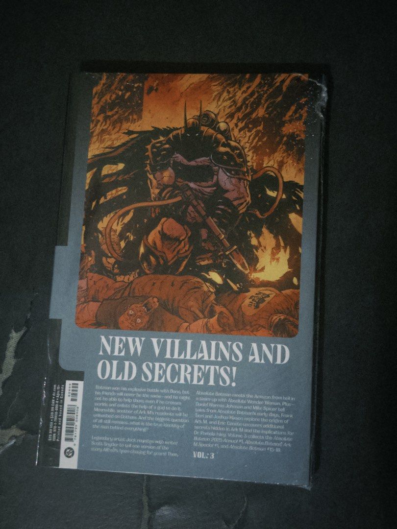 Absolute Batman Vol. 3 Hardcover (Devil’s Workshop) (Category: Comics & Manga) located in Manila. Submitted by LiamTeves (Listing ID 1463769184, Image 2). Description: BRAND NEW / SEALED LOC: Sta. Mesa, Manila Main issues: Absolute Batman #15–18 Extra content: The Absolute Batman 2025 Annual and the Absolute Batman: Ark M one-shot..