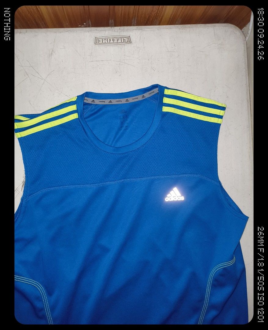 Adidas athletic sleeveless shirt (Category: Activewear) located in Angeles City. Submitted by poweredbyrice (Listing ID 1463846046, Image 3). Description: Adidas athletic sleeveless shirt size xl no issue decluttering lang jnt delivery gcash mop.