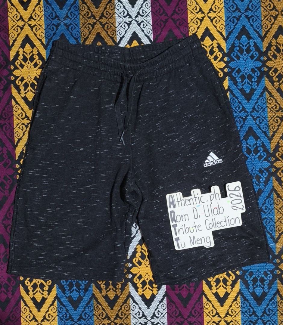 Adidas Men's Shorts Medium Black (Category: Shorts) located in Pasig City. Submitted by althentic.ph (Listing ID 1463895614, Image 2). Description: 350 + JNT SF *Original ADIDAS Essentials SweatShorts Cotton Size MEDIUM Actual Measurements: Waist - 30"-34" Length - 20" Hem - 10.5" EXCELLENT Thrifted Condition 9+/10 ✔Tags are available upon request, can be sent thru PM ✔fix price ✔payment first policy thru gcash/bpi online/palawan express ✔can pro