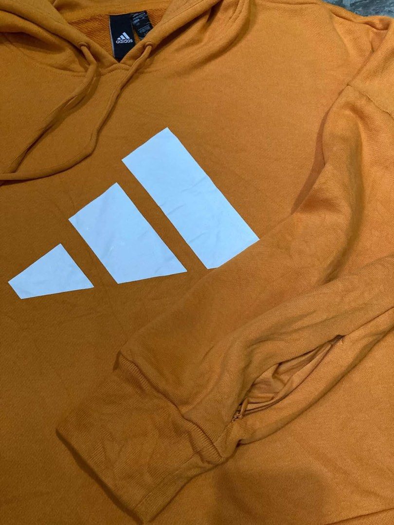 Adidas Mustard hoodie (Category: Coats, Jackets and Outerwear) located in General Santos City (Dadiangas). Submitted by amorhesthrift (Listing ID 1463851491, Image 3). Description: Size-M-L 📏W22 L20.5 free shipping.