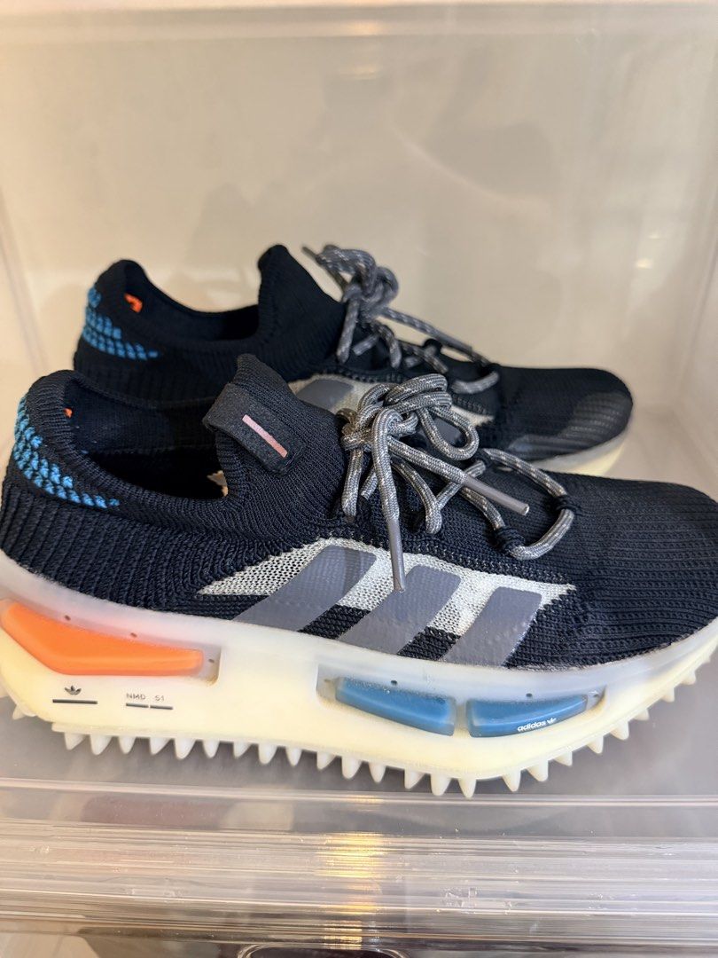 Adidas NMD (Category: Sneakers) located in Pasig City. Submitted by silent.finders.keepers (Listing ID 1463855965, Image 1). Description: Adidas NMD_S1 ‘Black Teal Orange’ FZ5706 Men’s/Women’s Shoes Owner’s foot size is 5.5. Official Retail (Alternative Colorways): Standard inline NMD S1 releases generally list between ₱9,000 and ₱15,000 depending on the specific edition.