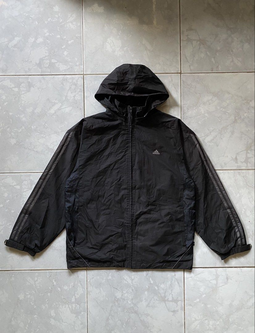Adidas Windbreaker Jacket (removable hood) (Category: Coats, Jackets and Outerwear) located in Mangaldan. Submitted by primedealsofficial.ph (Listing ID 1463786205, Image 1). Description: (Removable hood) Dimension: 24x29 Condition: 10/10 No issue Excellent condition .